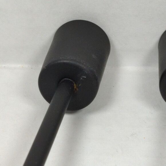 Lot of 3 Black Metal Candlesticks Candle Holders Minimalist Modern Taper Stand - Picture 7 of 12